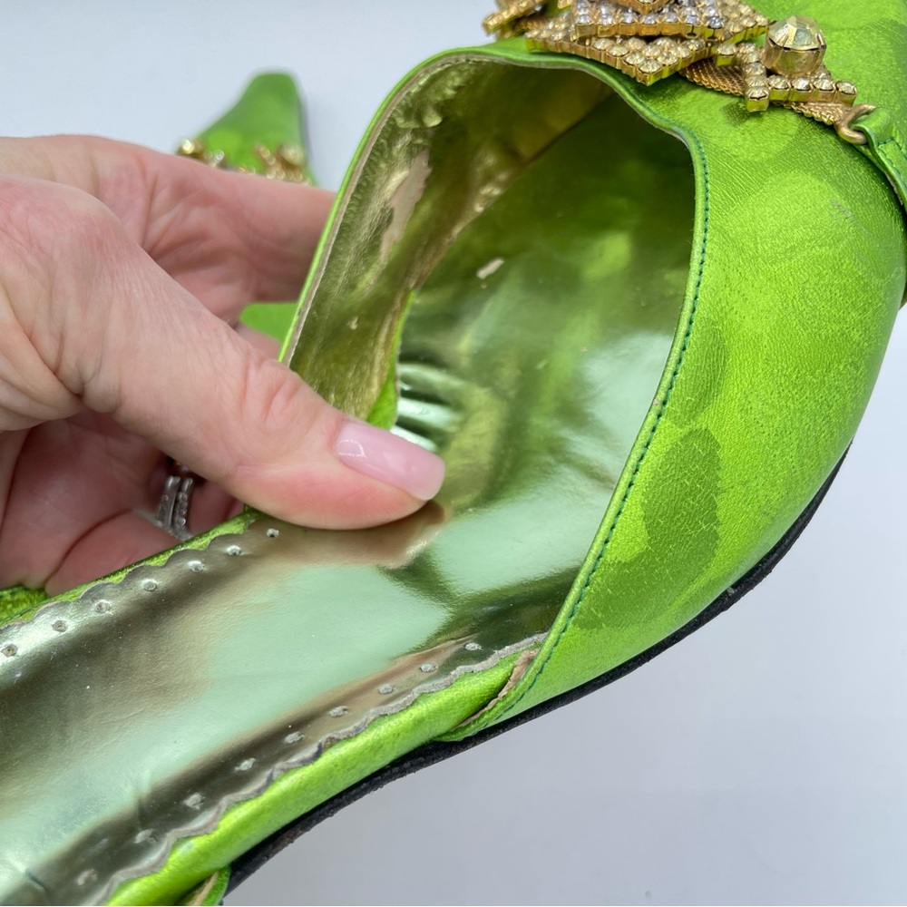 Bruno Giordano Embellished Shoes 44 Green - Picture 17 of 17